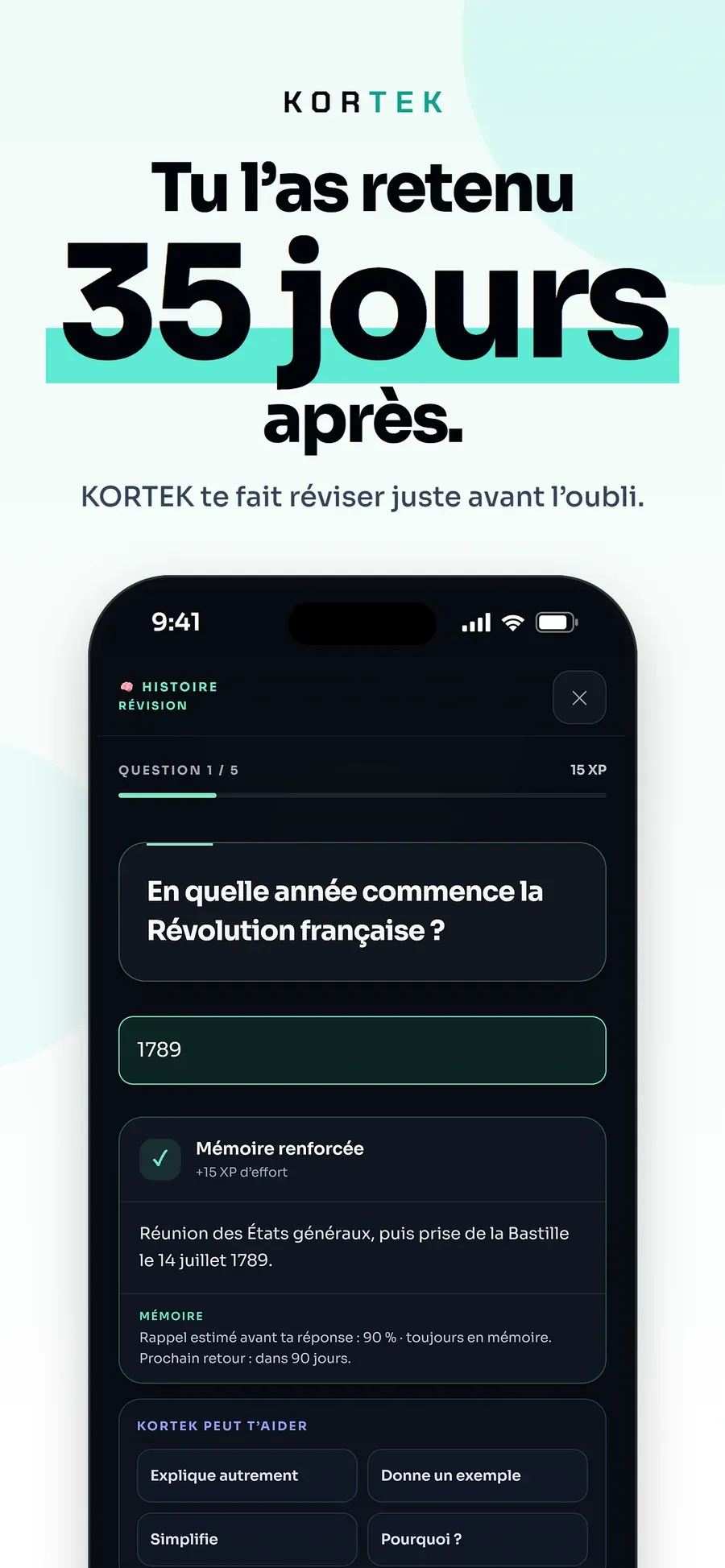 Tu l’as retenu 35 jours après.